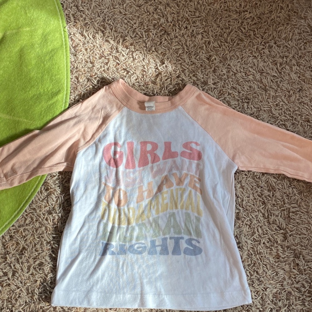 Girls' super soft Raglan 3/4 sleeve t shirt